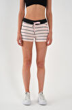 ALEXANDERGARDI Cepli Çizgili Mini Kadın Şort