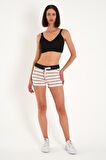 ALEXANDERGARDI Cepli Çizgili Mini Kadın Şort