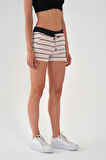 ALEXANDERGARDI Cepli Çizgili Mini Kadın Şort