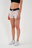 ALEXANDERGARDI Cepli Çizgili Mini Kadın Şort