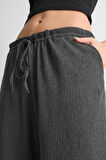 ALEXANDERGARDI KREP KUMAŞ İP BAĞLAMALI PALAZZO PANTOLON (B24-00231)