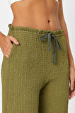 Alexandergardi Dokulu Beli Bağlamalı Palazzo Pantolon (B25-0023101)
