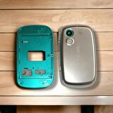 Samsung B3310 Kasa Samsung Galaxy B3310 Uyumlu Mavi Gri Renk Orta Kasa Ön Arka Kapak Tuş Takımı 