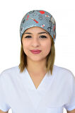 Nurse Life Desenli Cerrahi Bone B60