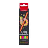 Bruynzeel HİGHLIGHTER SET SLIM 2,5 MM - FLORESAN İNCE UÇ KALEM SETİ 4 RENK