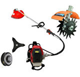 Garden Pro 520D Benzin Motorlu Tırpan + Baseh Çapa Aparatı