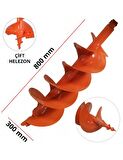 Garden Pro Çift Helezonlu Toprak Burgu Ucu 300 mm