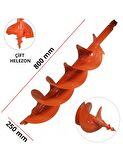 Garden Pro Çift Helezonlu Toprak Burgu Ucu 250 mm