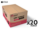 Atiplast Çöp Torbası Endüstriyel Orta Boy 150 gr 55 x 60 cm Siyah 20 Rulo