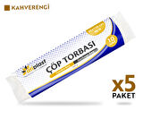 Atiplast Çöp Torbası Endüstriyel Jumbo Boy 400 gr 80 x 110 cm Kahverengi 5 Rulo