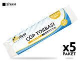 Atiplast Çöp Torbası Endüstriyel Jumbo Boy 500 gr 80 x 110 cm Siyah 5 Rulo