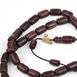 Kırmızı Plesenk Ağacı Kapsül Kesim 9x14mm Tesbih