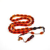 Ateş Kehribar Fırınlı İmame Kapsül Kesim 8x13mm Tesbih -Amber Rengi