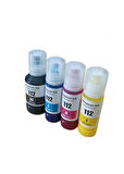 Epson Ecotank 112 Uyumlu 4 Lü Mürekkep Set  Epson Ecotank 112 Uyumlu 4 Lü Mürekkep Set 