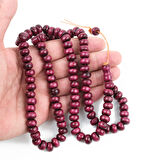 Şimşir Ağacı Boyalı  Vişne Çürüğü 99luk Tekerlek Kesim 10x6mm Namaz Tesbihi