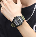 Elemental Series – Takvim Fonksiyonlu Çelik Saat TB8204Q Siyah - Yeşil