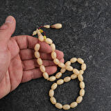 Kadim Katalin Usta İşi İmzalı Beyzi Kesim 8x12mm Tesbih