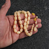 Kadim Katalin Usta İşi İmzalı Beyzi Kesim 8x12mm Tesbih