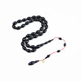 Kadim Katalin Eski Kalemlik Obje Usta İşi İmzalı Beyzi Kesim 8x12mm Tesbih- Mavi Sedefli