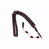 Kadim Katalin Eski Kalemlik Obje Usta İşi İmzalı Kesme Kesim 8x12mm Tesbih -Vişne Çürüğü