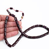 Kadim Katalin Eski Kalemlik Obje Usta İşi İmzalı Kesme Kesim 8x12mm Tesbih -Vişne Çürüğü