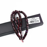 Kadim Katalin Eski Kalemlik Obje Usta İşi İmzalı Kesme Kesim 8x12mm Tesbih -Vişne Çürüğü