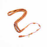 Sıkma Kehribar Alman Numaralı Çubuk Usta İşi İmzalı Bilek Boy Kesme Kesim 5x9mm Tesbih