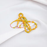 Katalin Dinlenmiş Çubuk Usta İşi İmzalı Beyzi Kesim 6x11mm Tesbih -Hareli Sarı