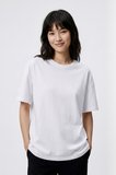 Unisex Beyaz Oversize Tişört - Minimal Tokyo Tipografi Baskılı Beyaz / L