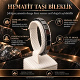 Hematit Doğal Taş Kare Bileklik