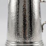 Aura Copper El İşlemeli Bakır Sürahi 2 L Kapaklı 28 cm 1,2 mm SC-000022 - Petek - Gümüş