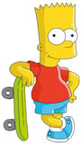 Bart Simpson Kaykaylı Çocuk DTF Transfer Baskı