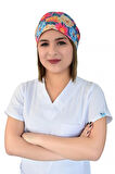 Çiçek Bahçesi Desenli Cerrahi Bone B71