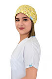 Sarı Papatya Desenli Cerrahi Bone B75