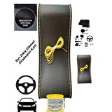 KIA CARNIVAL uyumlu araba,oto,araç direksiyon kılıfı sarı dikiş