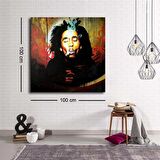 Dekoratif Baskı illüstrasyon Bob Marley Kanvas Tablo