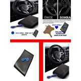 Honda Civic  5 Kapı Ov 2004 Uyumlu Araç,Araba,Oto direksiyon kılıfı mavi dikiş