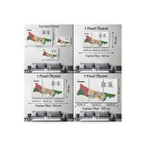 İstanbul  İli ve İlçeler Haritası  Dekoratif Kanvas Tablo 1364