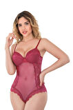 Bordo Mı 176 Dantelli Body