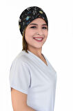Siyah Gezegen Desenli Cerrahi Bone B88