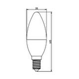 BA09-00510- 5W 3000K GÜN IŞIĞI E14 MUM LED AMPUL 5 Lİ PAKET