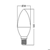 BA09-00710- 7W 3000K GÜN IŞIĞI E14 MUM LED AMPUL 5 Lİ PAKET