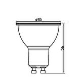 BA25-00753- 7W 6500K BEYAZ IŞIK GU10 LENSLİ LED AMPUL 6 LI PAKET