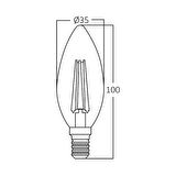 BA36-00410- 4W 2700K SARI IŞIK E14 MUM LED RUSTİK AMPUL 5 Lİ PAKET