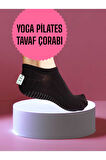 BABET ÇORAP GÖRÜNMEZ ÇORAP SPOR YOGA PİLATES SNEAKERS KAYMAZ SİLİKON TABAN 36-40 SİYAH