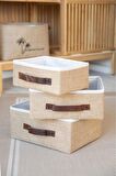 Jüt Dolap İçi Organizer Takı, Makyaj, Banyo, Ofis Düzenleyici Saklama Kutusu Organizer 30x23x13 cm