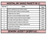 Nostaljik Sakız Paketi 50'li