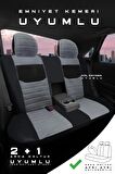 Toyota Yaris Hatchback 2012 Aracınıza Uyumlu Koltuk Kılıfı Tay Tüyü Füme