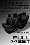 Wolkswagen Golf - 6 Tridline Hatchback Aracınıza Uyumlu Koltuk Kılıfı Tay Tüyü Siyah