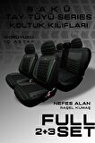 Nissan Note Hatchback 2006-2012 Aracınıza Uyumlu Koltuk Kılıfı Tay Tüyü Siyah Yeşil